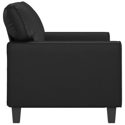 Tweezitsbank 120 cm kunstleer zwart 120 cm Zwart