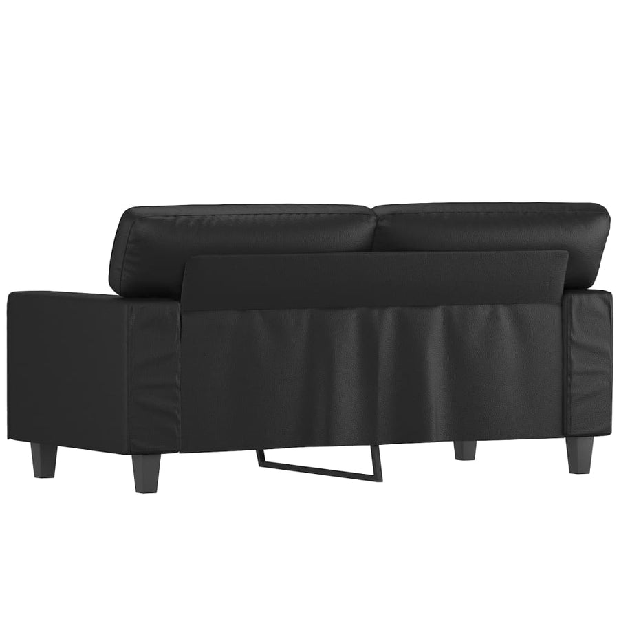 Tweezitsbank 120 cm kunstleer zwart 120 cm Zwart