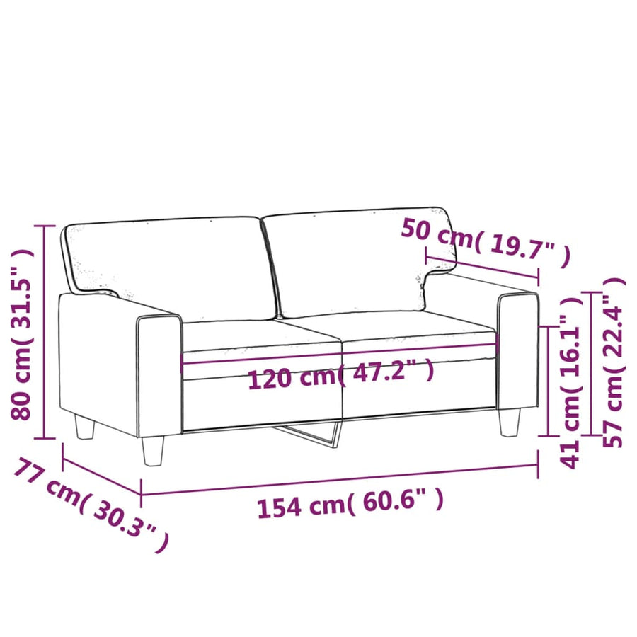 Tweezitsbank 120 cm kunstleer zwart 120 cm Zwart