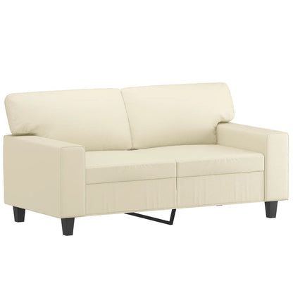 Tweezitsbank 120 cm kunstleer crèmekleurig 120 cm Crème