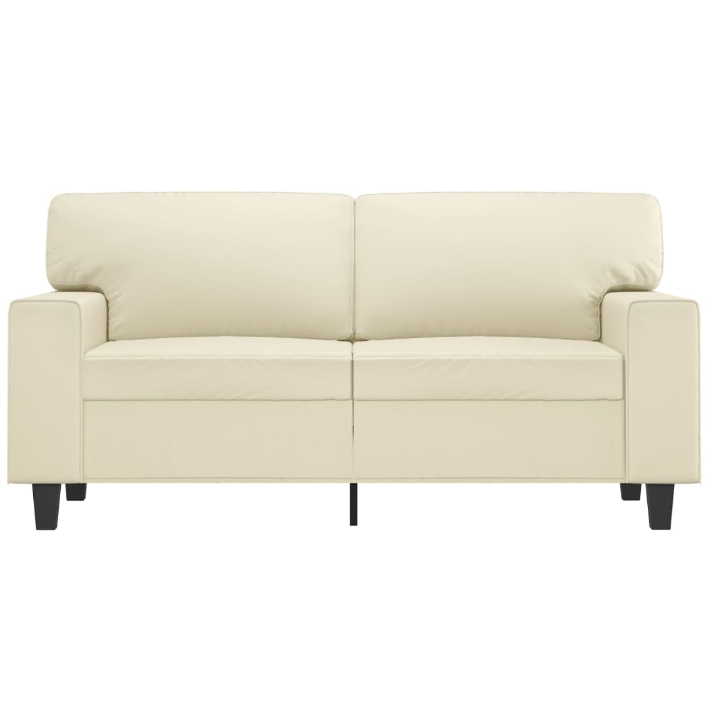 Tweezitsbank 120 cm kunstleer crèmekleurig 120 cm Crème
