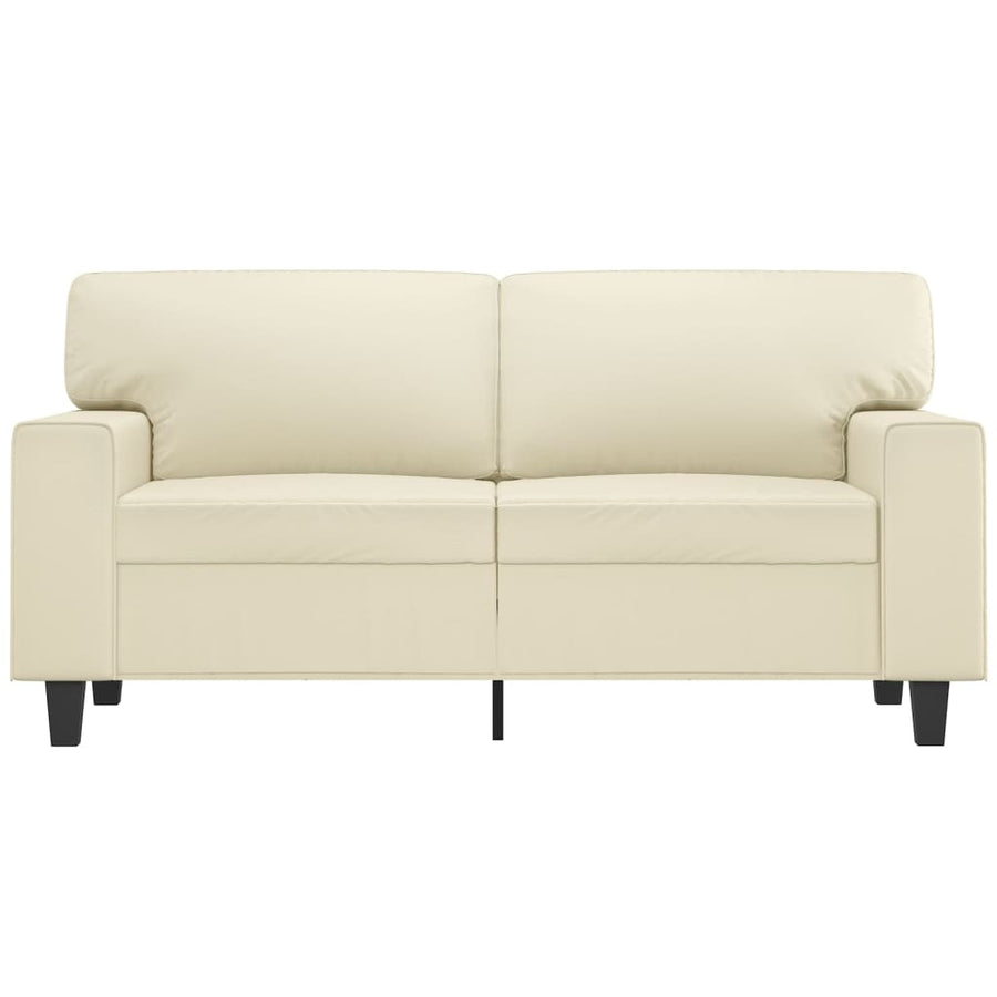 Tweezitsbank 120 cm kunstleer crèmekleurig 120 cm Crème