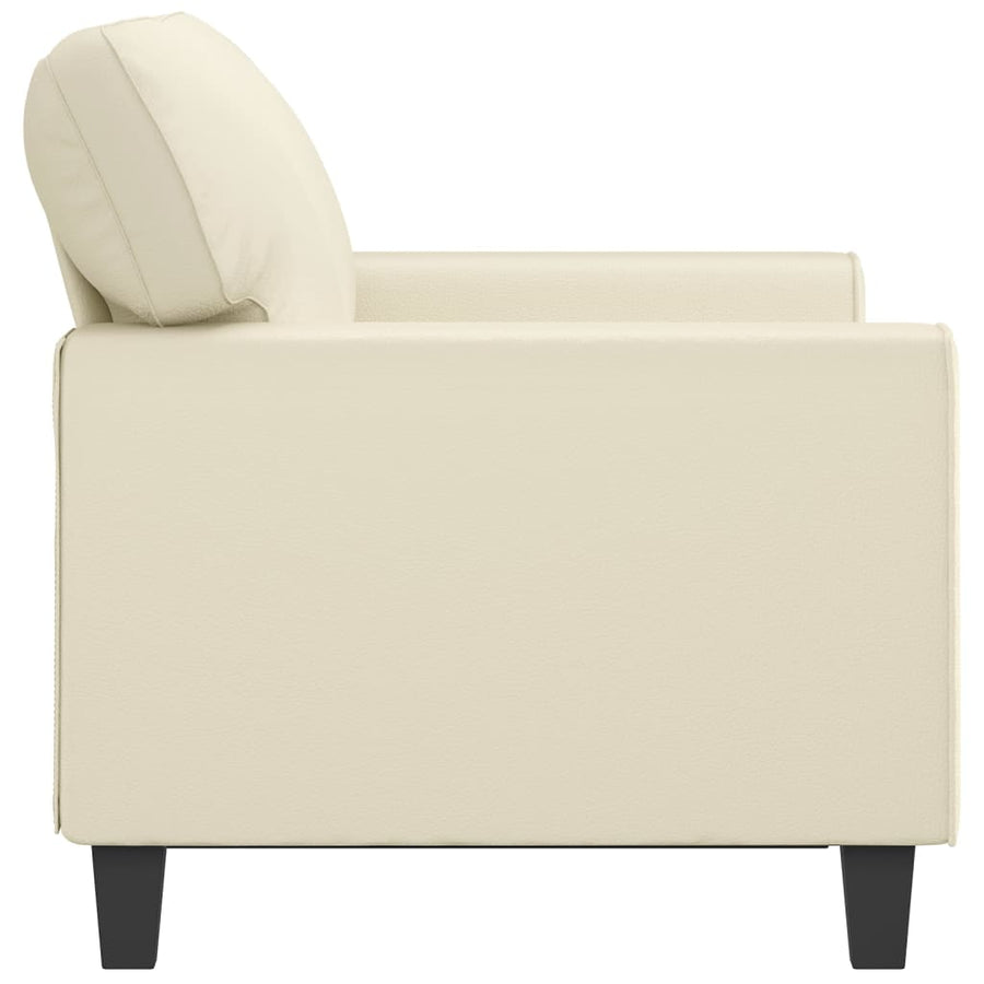 Tweezitsbank 120 cm kunstleer crèmekleurig 120 cm Crème