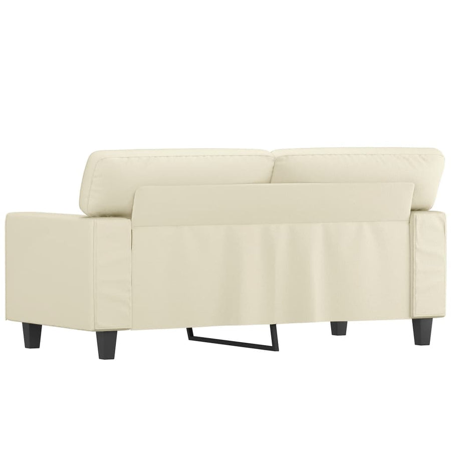 Tweezitsbank 120 cm kunstleer crèmekleurig 120 cm Crème