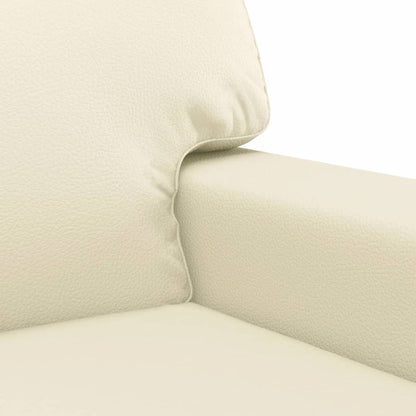 Tweezitsbank 120 cm kunstleer crèmekleurig 120 cm Crème