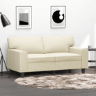 Tweezitsbank 120 cm kunstleer crème