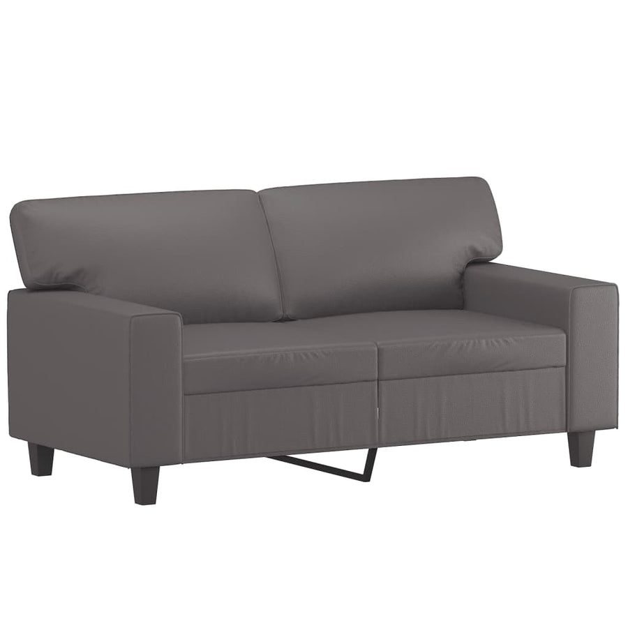 Tweezitsbank 120 cm kunstleer grijs 120 cm Grijs
