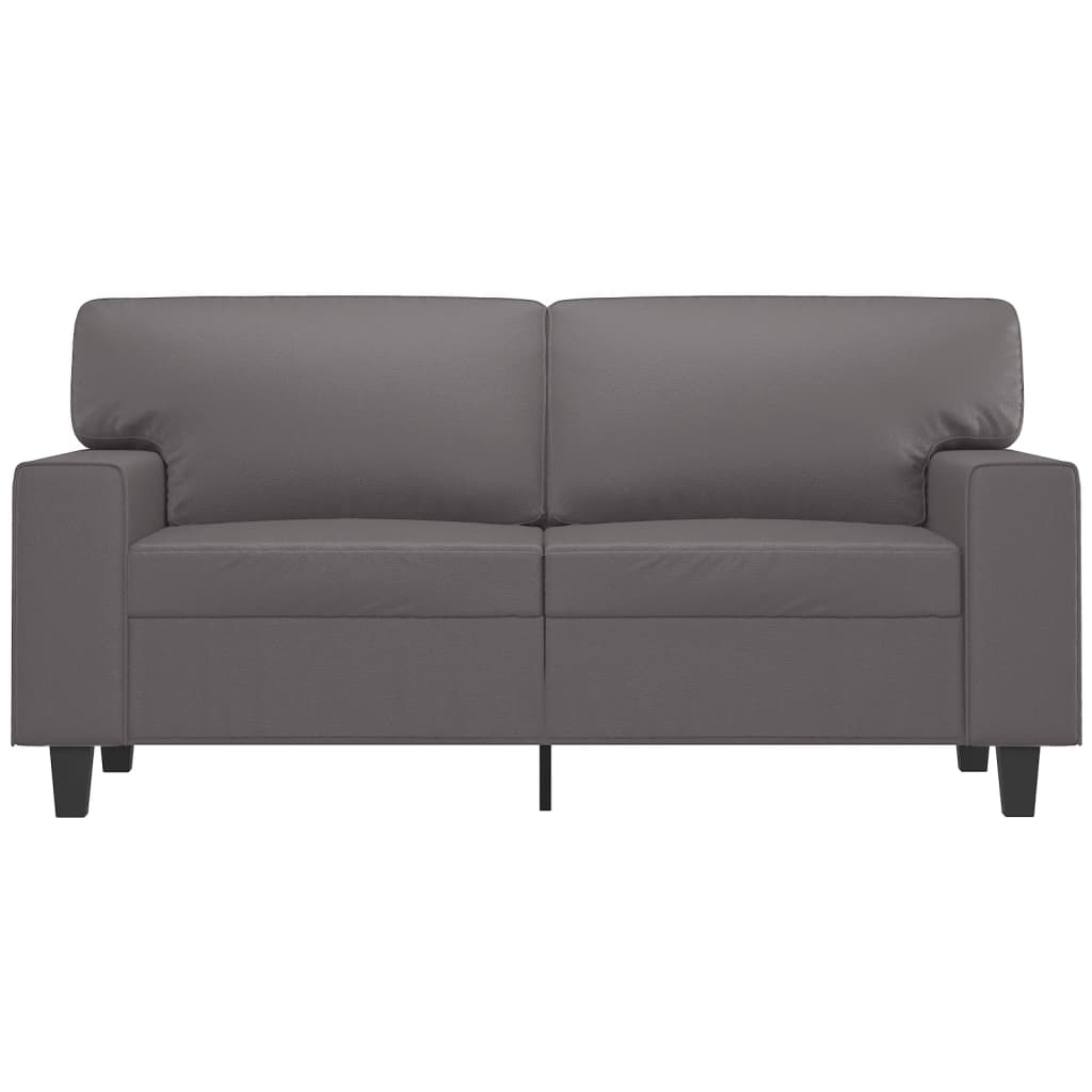 Tweezitsbank 120 cm kunstleer grijs 120 cm Grijs