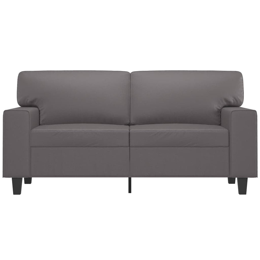 Tweezitsbank 120 cm kunstleer grijs 120 cm Grijs