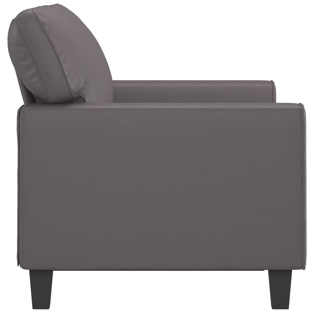 Tweezitsbank 120 cm kunstleer grijs 120 cm Grijs