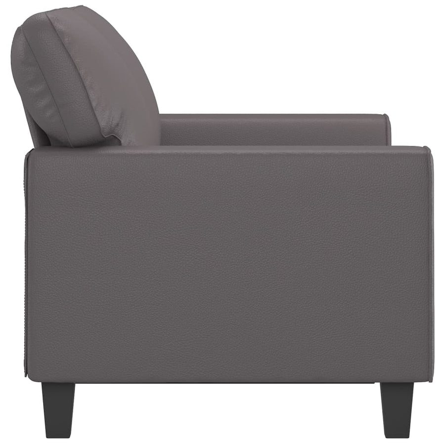 Tweezitsbank 120 cm kunstleer grijs 120 cm Grijs
