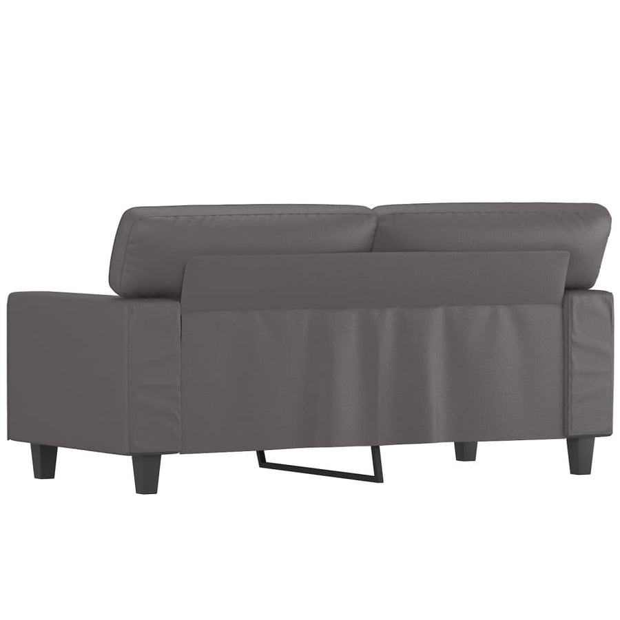 Tweezitsbank 120 cm kunstleer grijs 120 cm Grijs