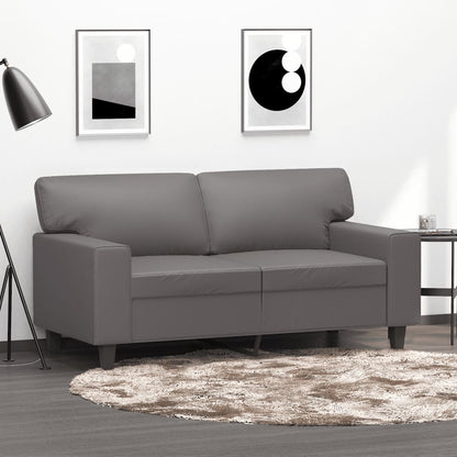 Tweezitsbank 120 cm kunstleer grijs 120 cm Grijs
