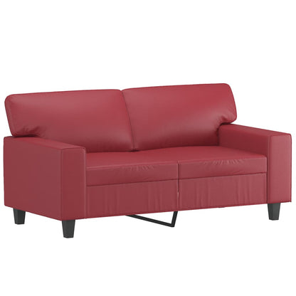 Tweezitsbank 120 cm kunstleer wijnrood 120 cm Wijnrood