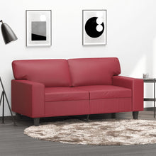 Tweezitsbank 120 cm kunstleer wijnrood 120 cm Wijnrood