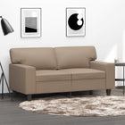 Two-seater sofa 120 cm faux leather cappuccino