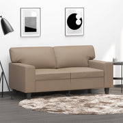 Tweezitsbank 120 cm kunstleer cappuccino