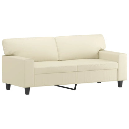 Tweezitsbank 140 cm kunstleer crèmekleurig 140 cm Crème