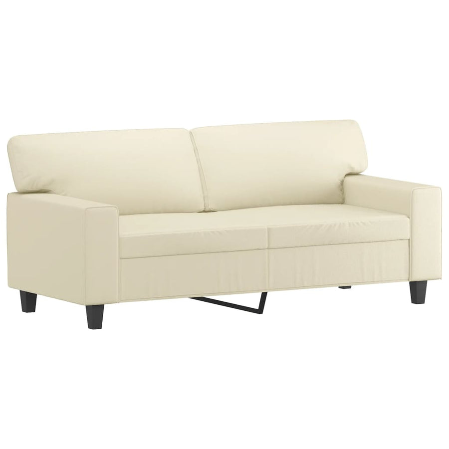Tweezitsbank 140 cm kunstleer crèmekleurig 140 cm Crème