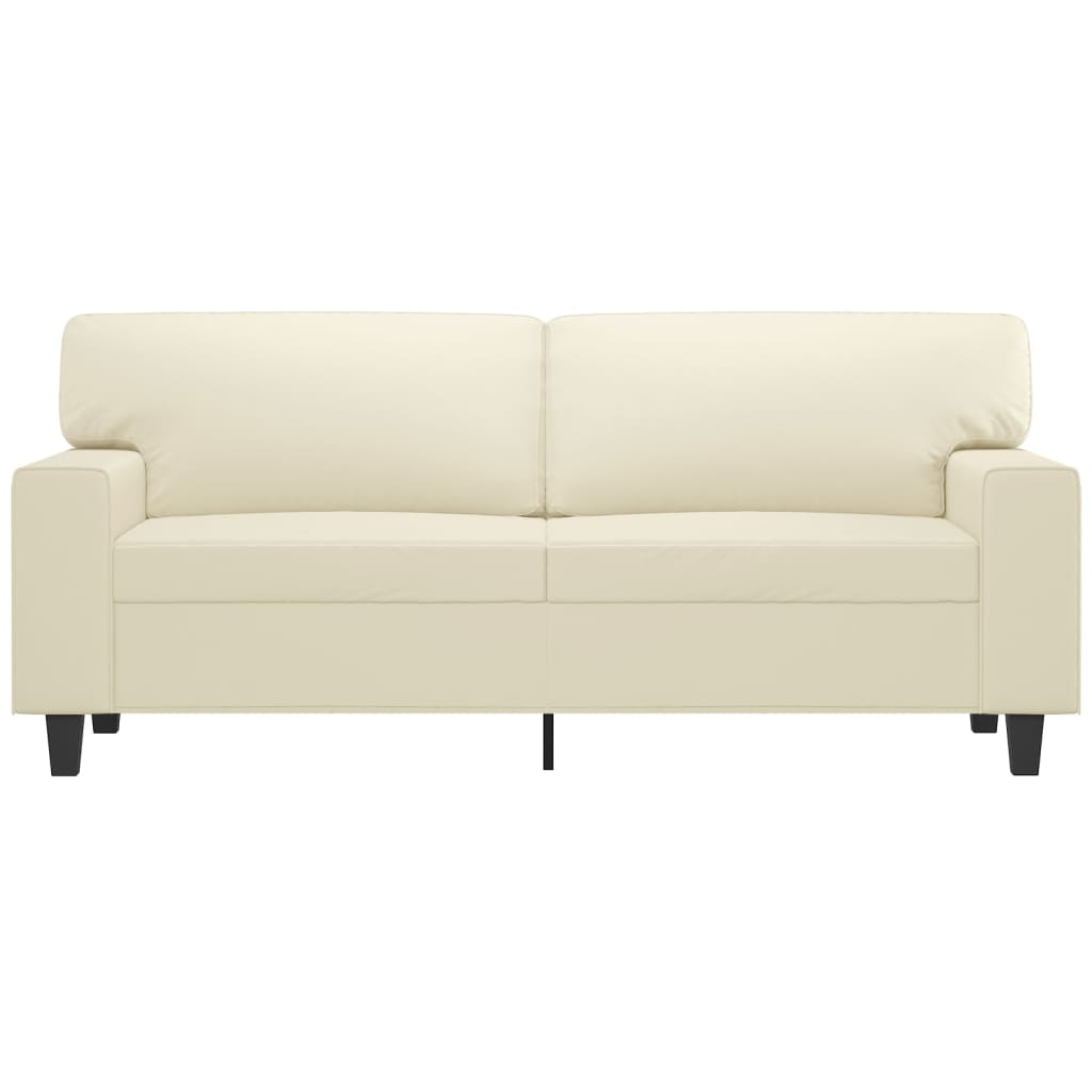 Tweezitsbank 140 cm kunstleer crèmekleurig 140 cm Crème