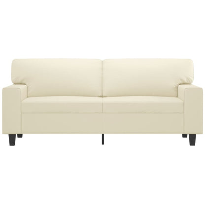 Tweezitsbank 140 cm kunstleer crèmekleurig 140 cm Crème