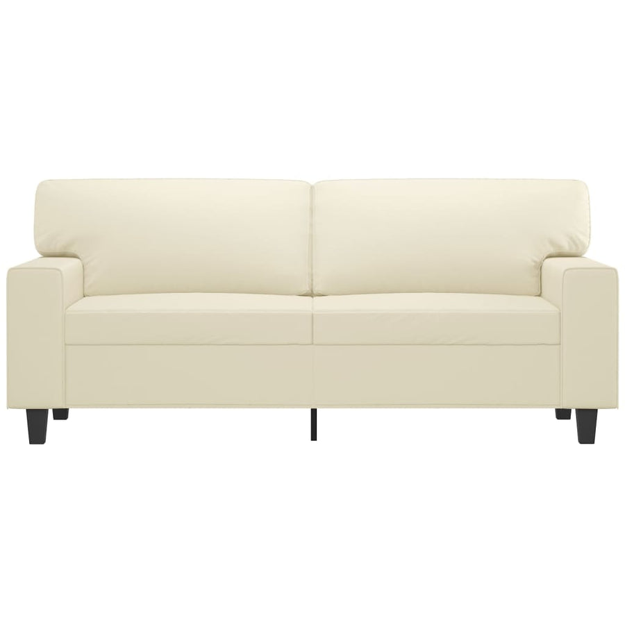 Tweezitsbank 140 cm kunstleer crèmekleurig 140 cm Crème