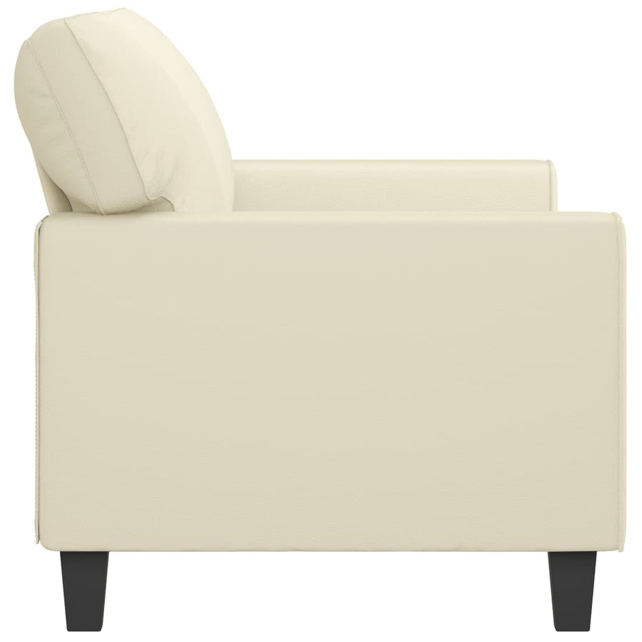 Tweezitsbank 140 cm kunstleer crèmekleurig 140 cm Crème