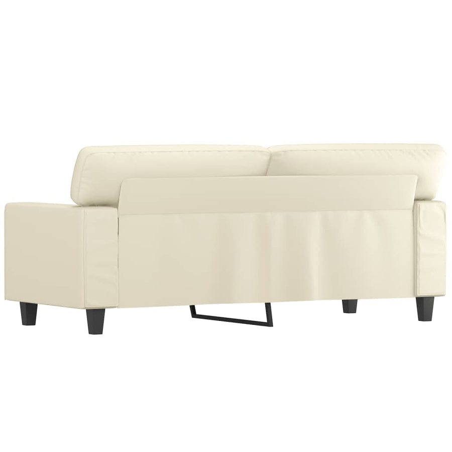 Tweezitsbank 140 cm kunstleer crèmekleurig 140 cm Crème