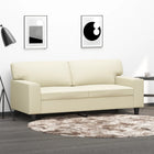 Tweezitsbank 140 cm kunstleer crèmekleurig