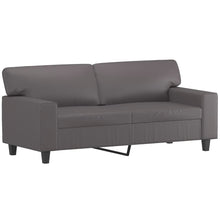 Tweezitsbank 140 cm kunstleer grijs 140 cm Grijs
