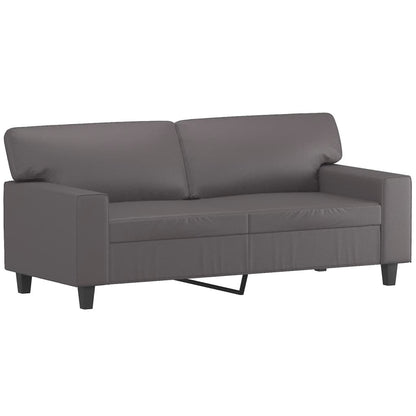 Tweezitsbank 140 cm kunstleer grijs 140 cm Grijs