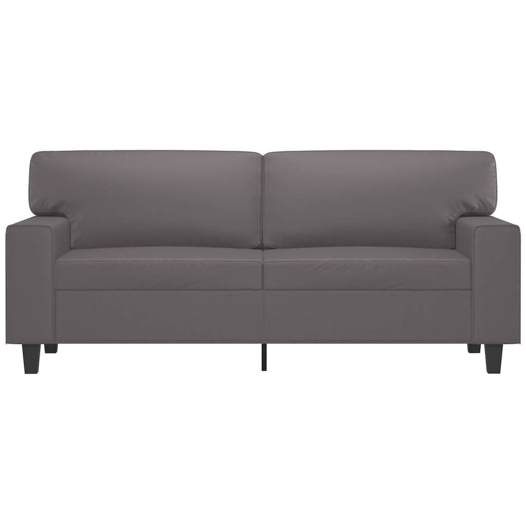 Tweezitsbank 140 cm kunstleer grijs 140 cm Grijs