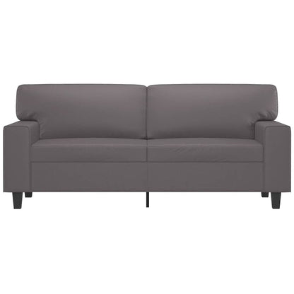 Tweezitsbank 140 cm kunstleer grijs 140 cm Grijs