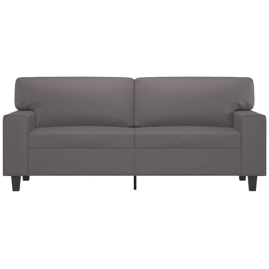 Tweezitsbank 140 cm kunstleer grijs 140 cm Grijs