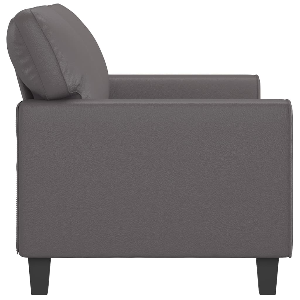 Tweezitsbank 140 cm kunstleer grijs 140 cm Grijs