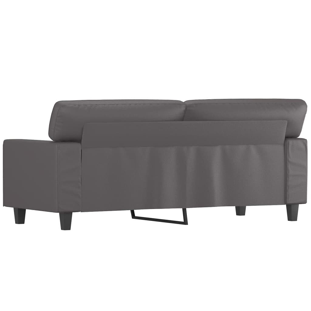 Tweezitsbank 140 cm kunstleer grijs 140 cm Grijs
