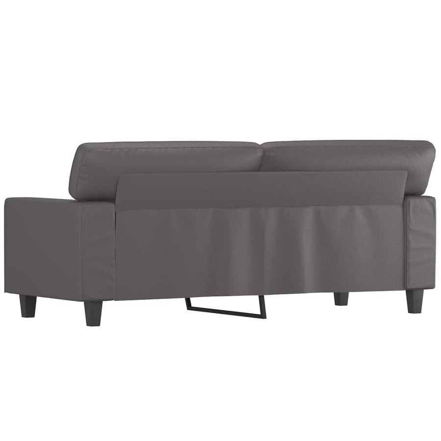Tweezitsbank 140 cm kunstleer grijs 140 cm Grijs