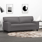 Tweezitsbank 140 cm kunstleer grijs