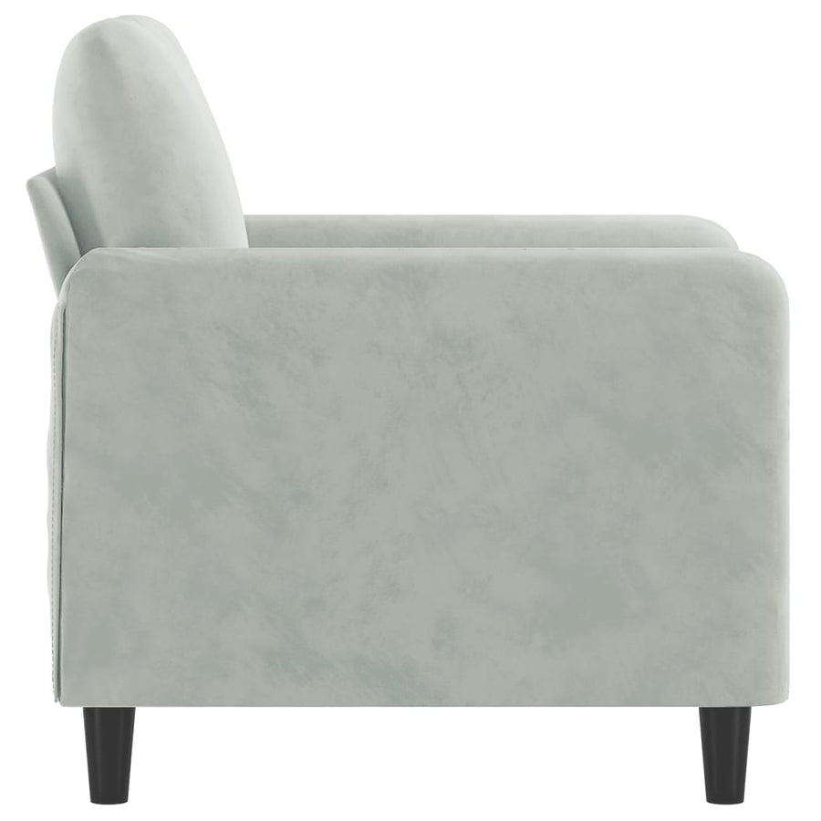 Fauteuil Fluweel 60 cm Lichtgrijs