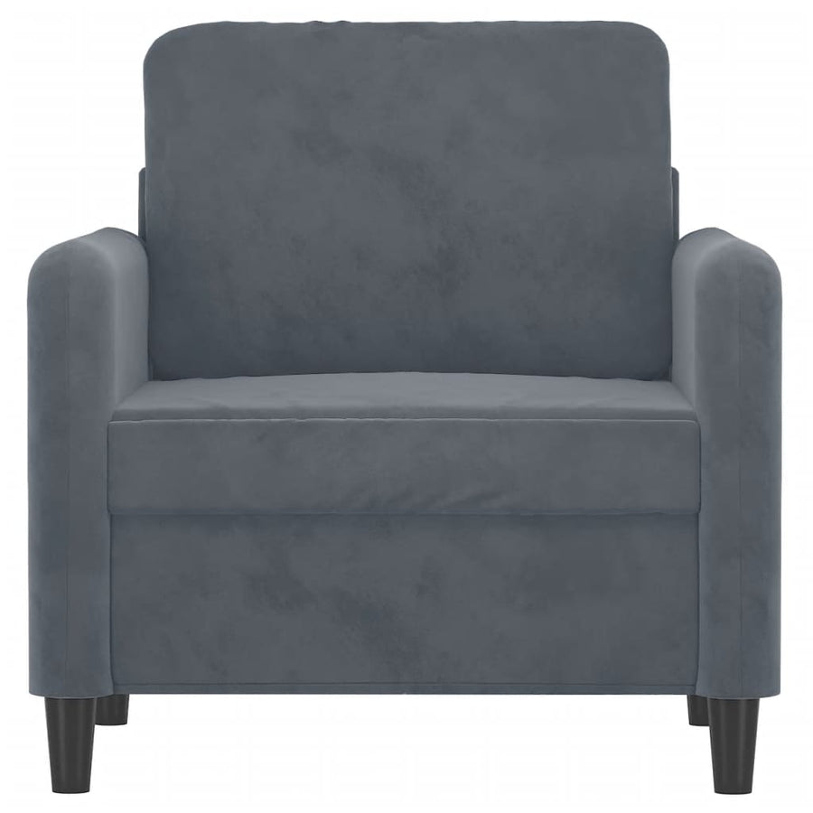 Fauteuil Fluweel 60 cm Donkergrijs