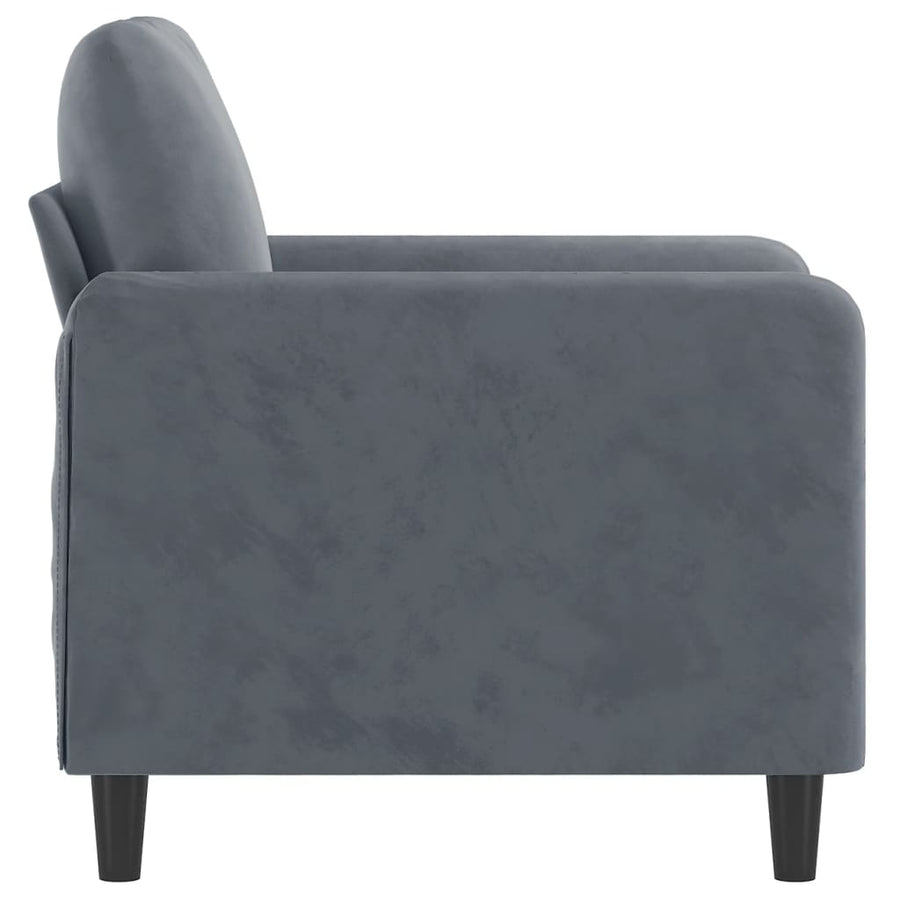 Fauteuil Fluweel 60 cm Donkergrijs
