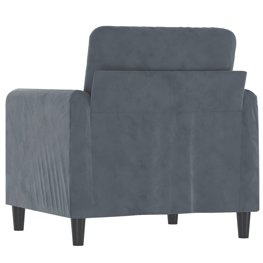 Fauteuil Fluweel 60 cm Donkergrijs