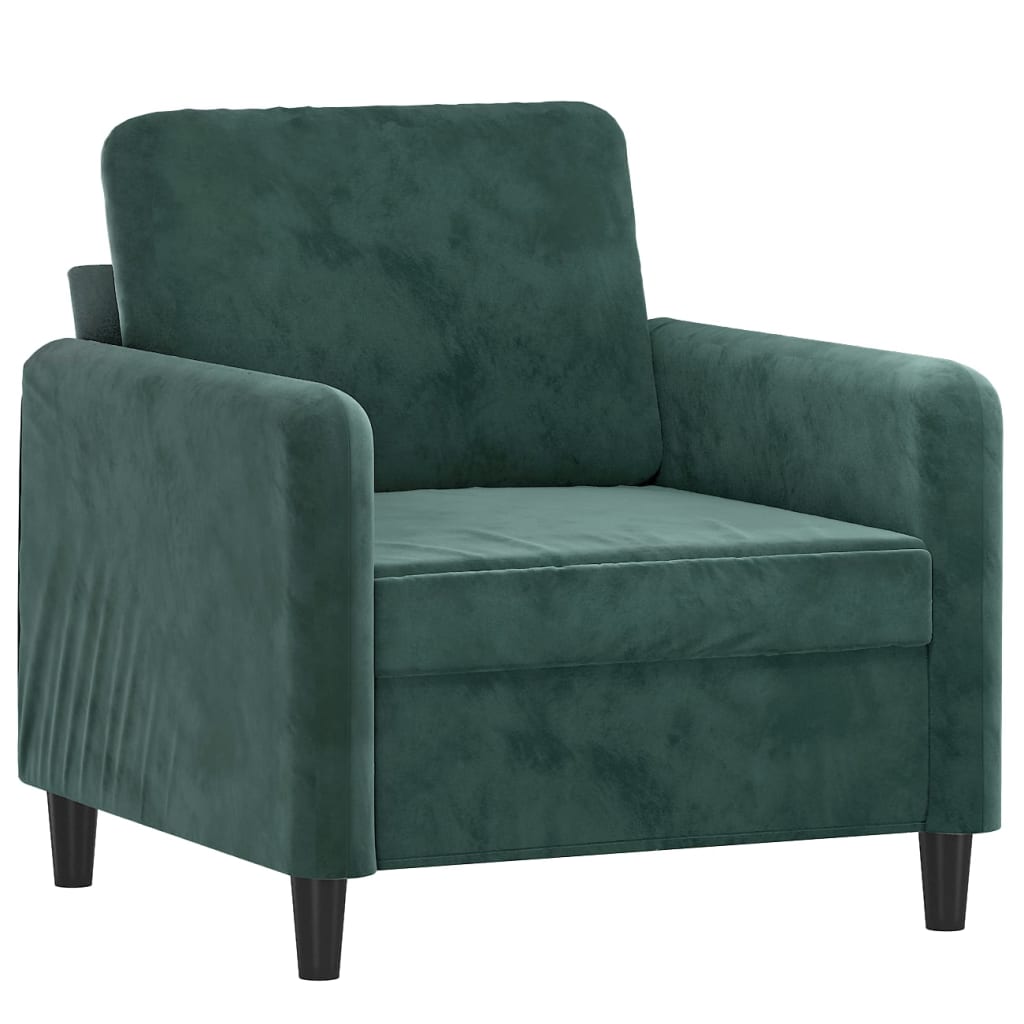 Fauteuil Fluweel Donkergroen 60 cm