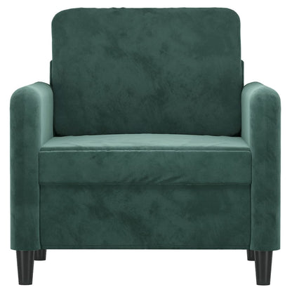 Fauteuil Fluweel Donkergroen 60 cm