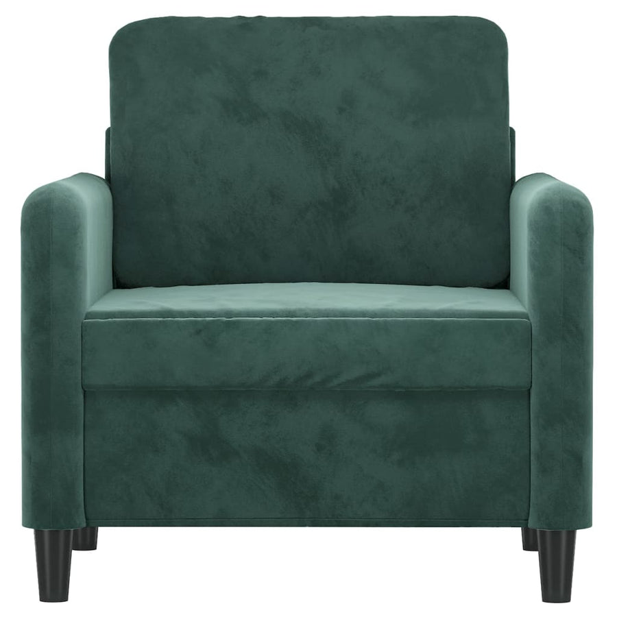 Fauteuil Fluweel Donkergroen 60 cm