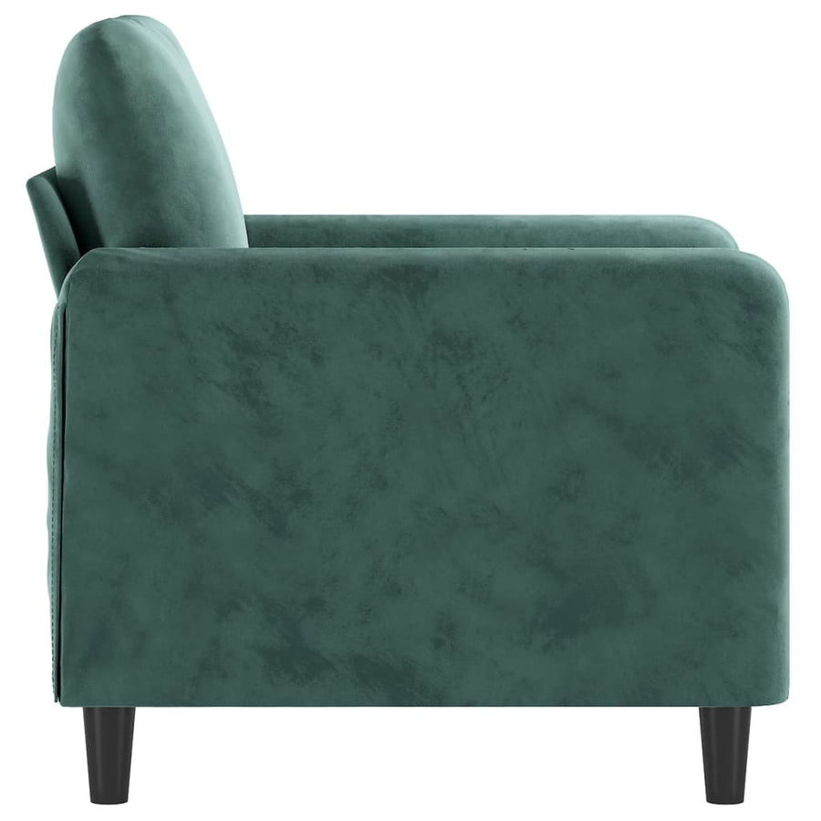 Fauteuil Fluweel Donkergroen 60 cm