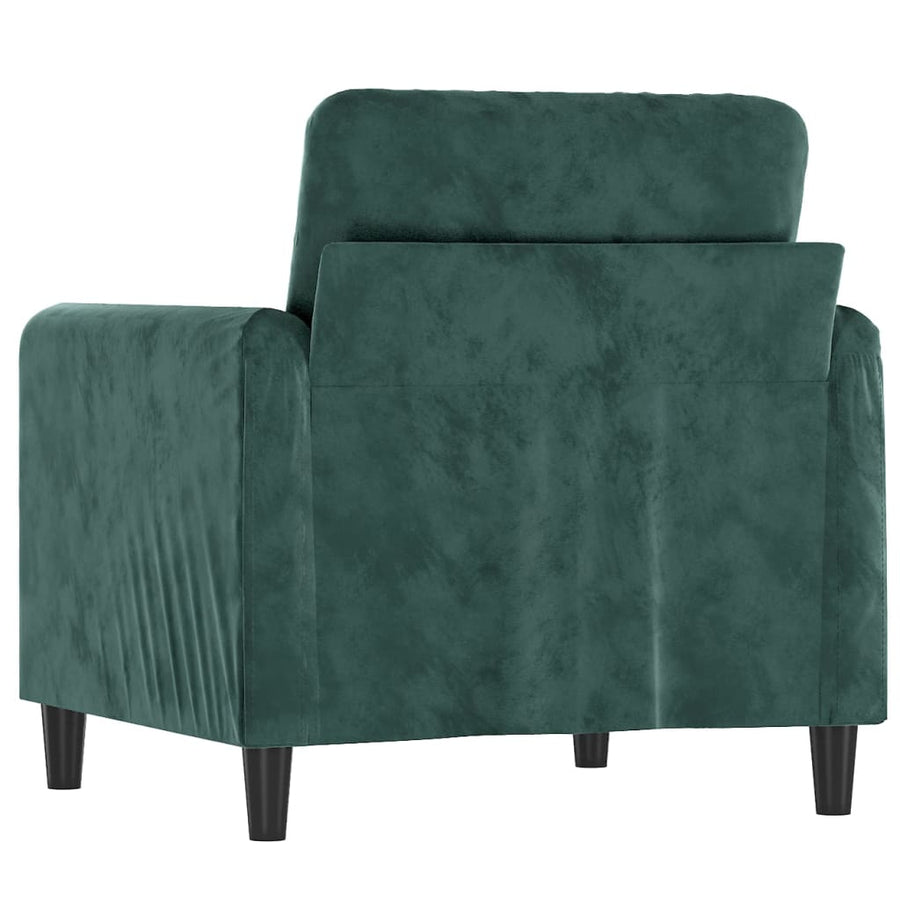 Fauteuil Fluweel Donkergroen 60 cm