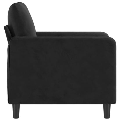 Fauteuil Fluweel 60 cm Zwart