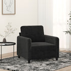 Fauteuil Fluweel 60 cm Zwart