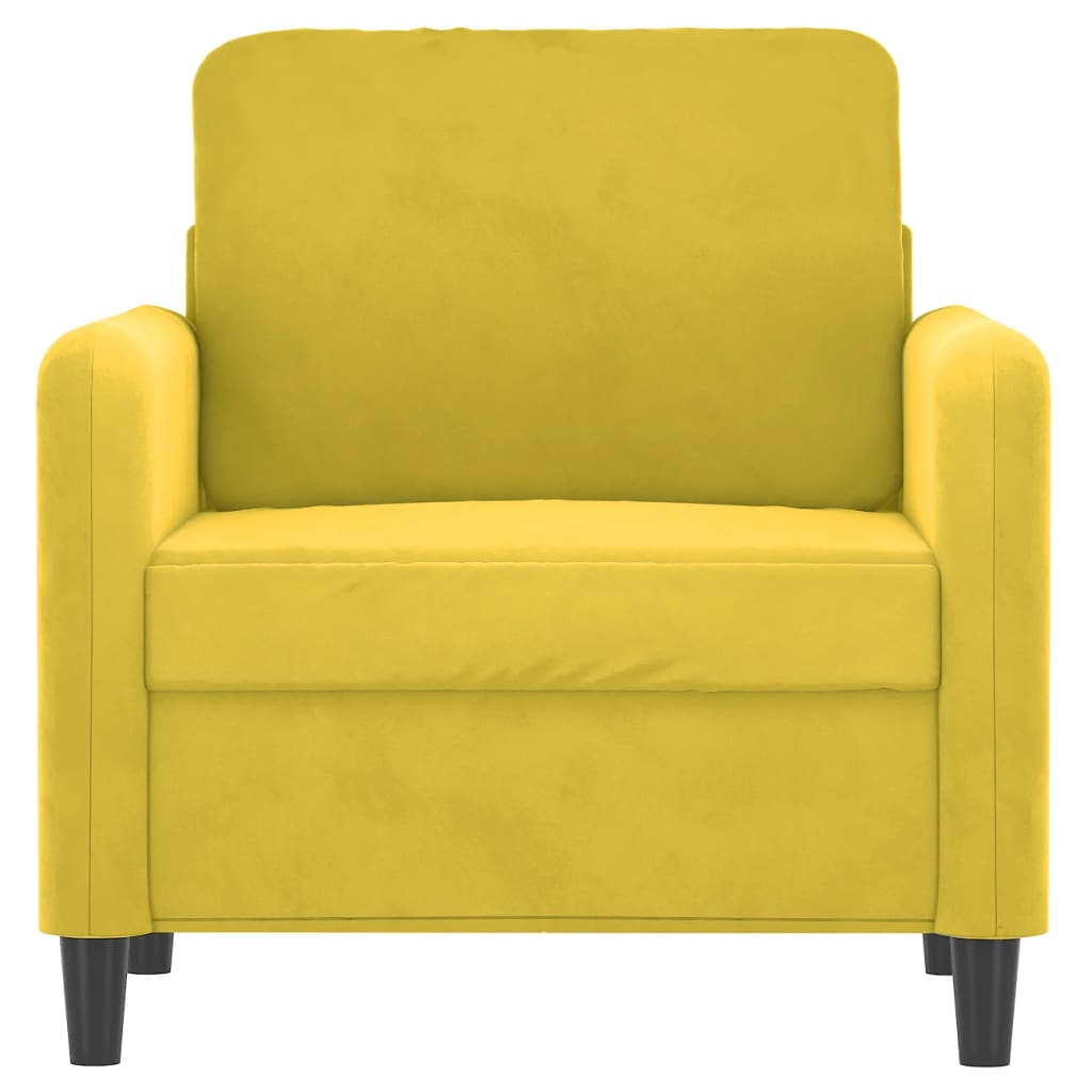 Fauteuil Fluweel 60 cm Geel